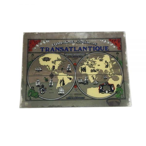 ANTIGUO CUADRO DE VIDRIO PINTADO