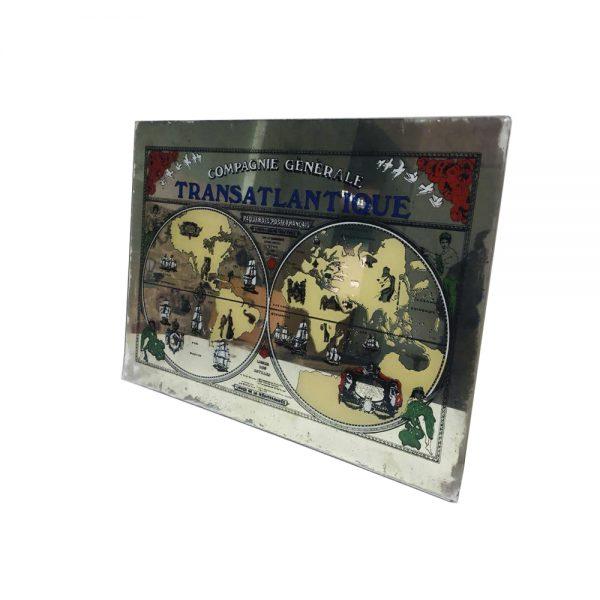 ANTIGUO CUADRO DE VIDRIO PINTADO