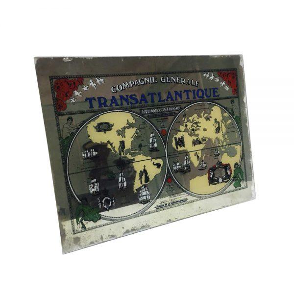 ANTIGUO CUADRO DE VIDRIO PINTADO