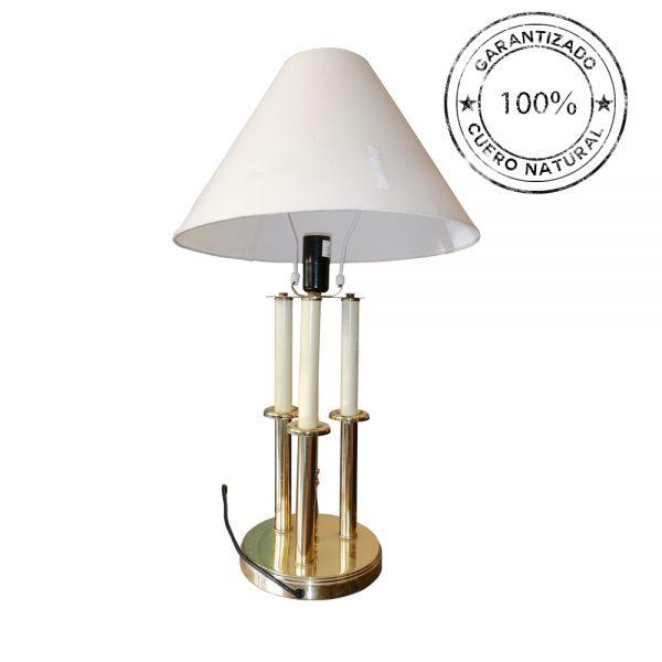 LÁMPARA DE LUJO, CERÁMICA CON BRONCE