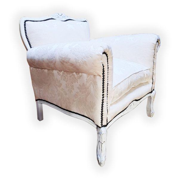SILLÓN MODELO NORMANDO VINTAGE BLANCO