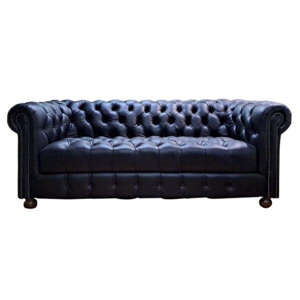 SOFÁ CHESTERFIELD CAPITONÉ NEGRO DE 200cm - Imagen 2