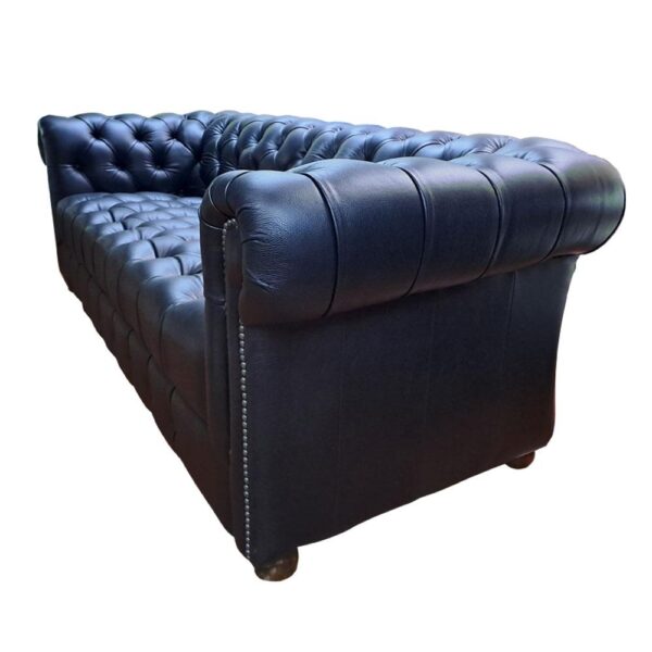 SOFÁ CHESTERFIELD CAPITONÉ NEGRO DE 200cm - Imagen 3