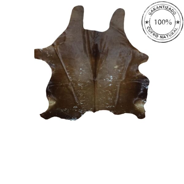 Alfombra de Piel Color Café c/Manchas Blancas (1042)