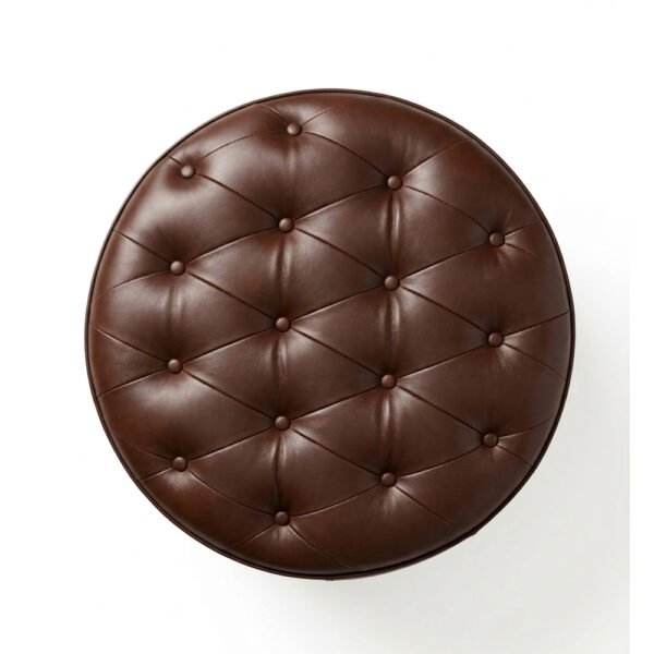 PUFF DE CUERO CAPITONÉ 70cm