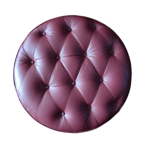 PUFF DE CUERO CAPITONÉ 60cm